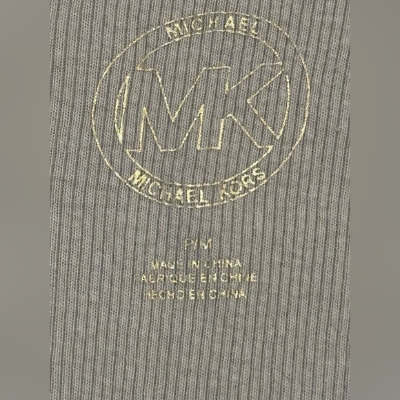 women’s Michael Kors beige w/gold sequin tank top - sz M - Picture 4 of 5